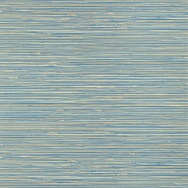 St. Thomas Blue - Blue Natural Wallcovering | Thibaut