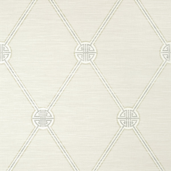 Turnberry Trellis Neutral - Neutral Natural Wallcovering | Thibaut