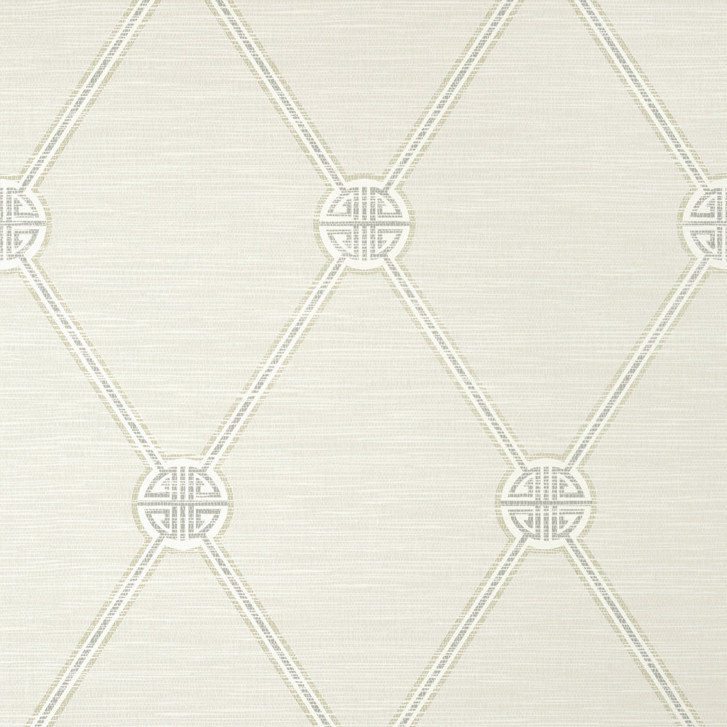 Turnberry Trellis Neutral - Neutral Natural Wallcovering | Thibaut