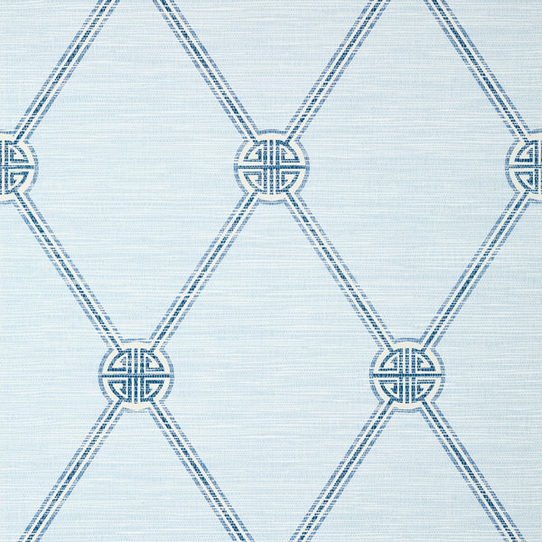 Turnberry Trellis Spa Blue - Spa Blue Wallcovering | Thibaut