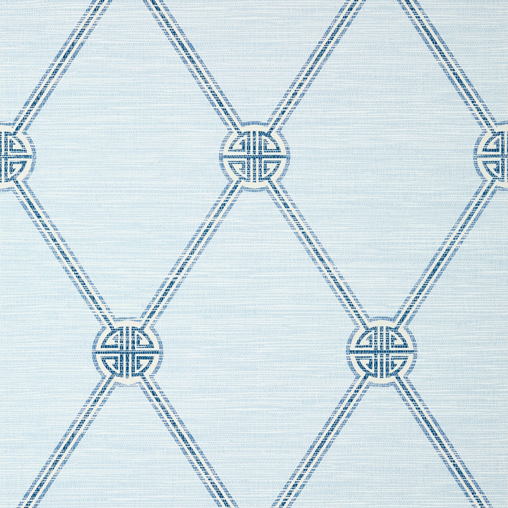 Turnberry Trellis Spa Blue - Spa Blue Wallcovering | Thibaut
