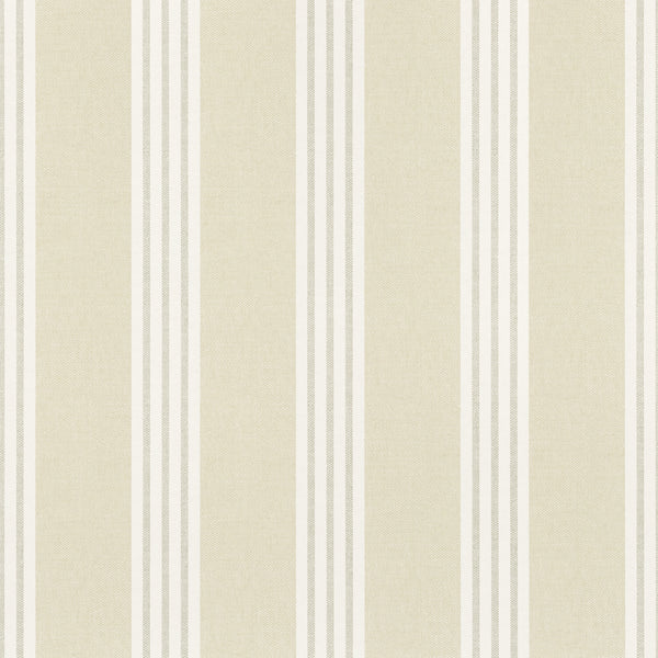 Canvas Stripe Beige - Beige Wallcovering | Thibaut