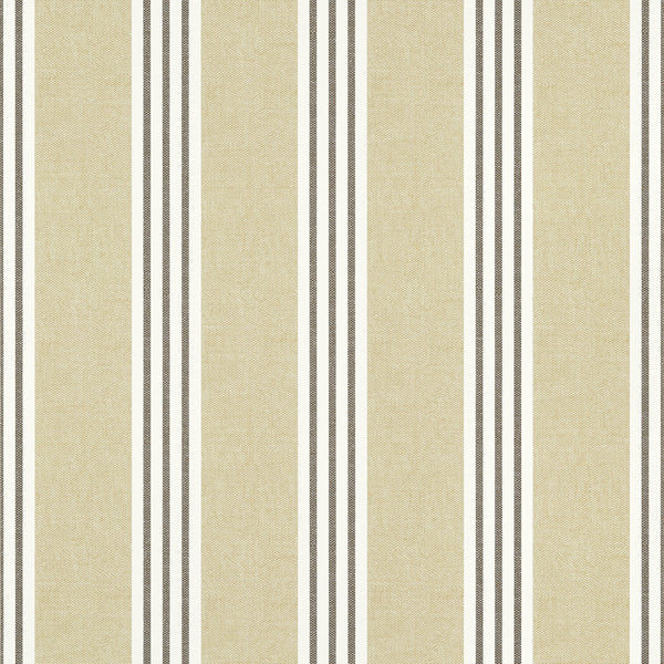 Canvas Stripe Black - Black Wallcovering | Thibaut