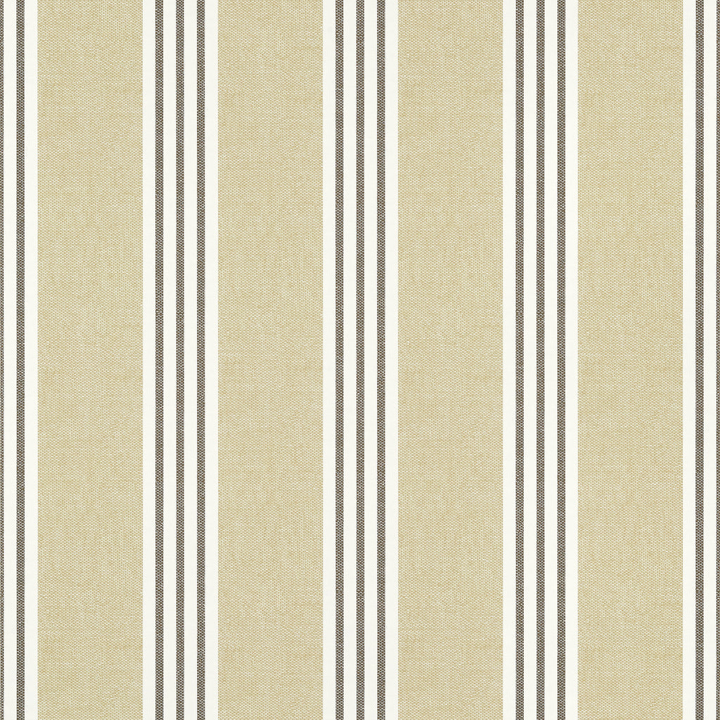 Canvas Stripe Black - Black Wallcovering | Thibaut