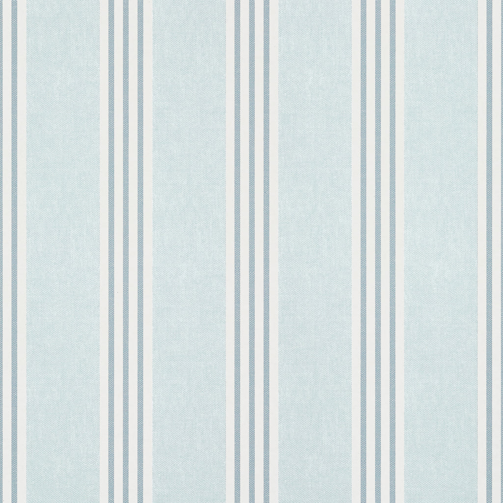 Canvas Stripe Spa Blue - Spa Blue Wallcovering | Thibaut
