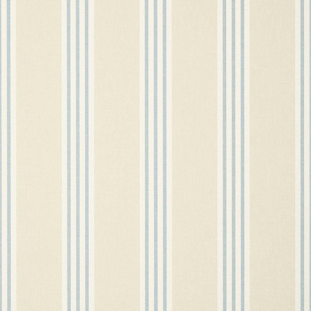 Canvas Stripe Spa Blue and Beige - Spa Blue and Beige Wallcovering | Thibaut