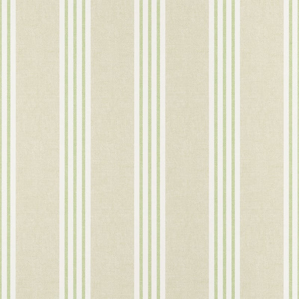 Canvas Stripe Green - Green Wallcovering | Thibaut