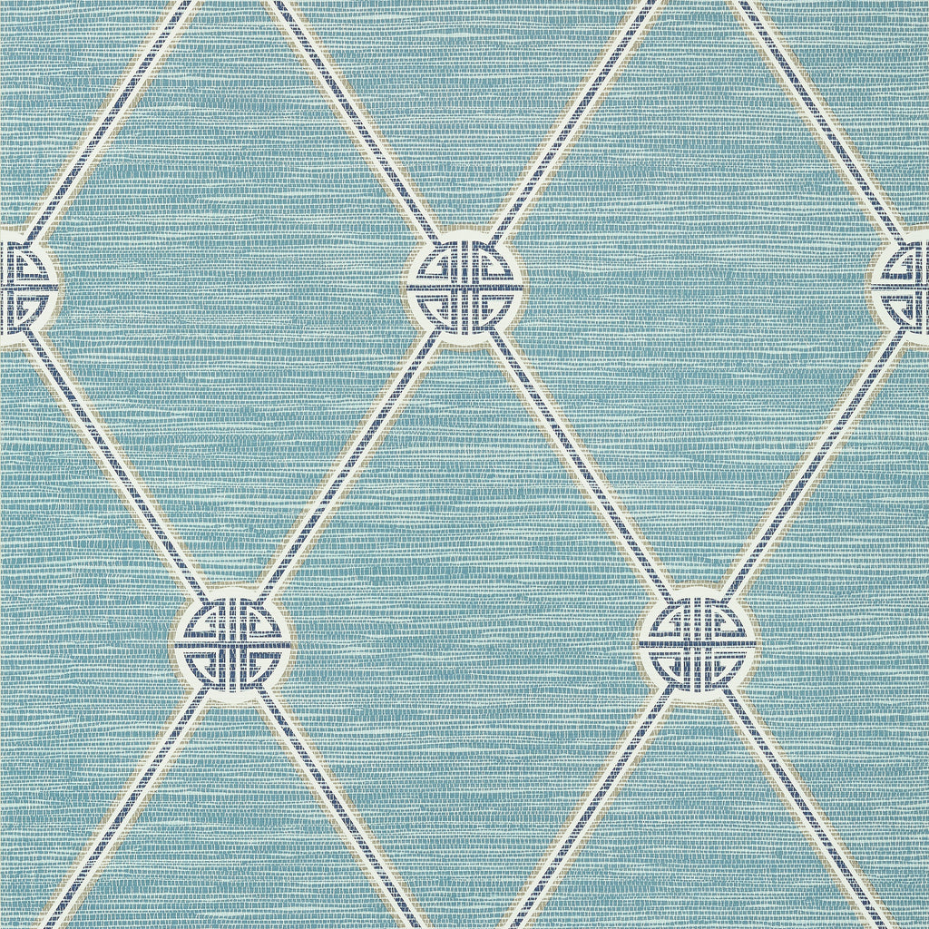 Turnberry Trellis Mineral - Mineral Natural Wallcovering | Thibaut