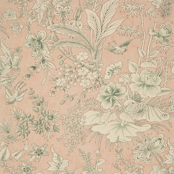 Rosalind Blush - Blush Wallcovering | Thibaut