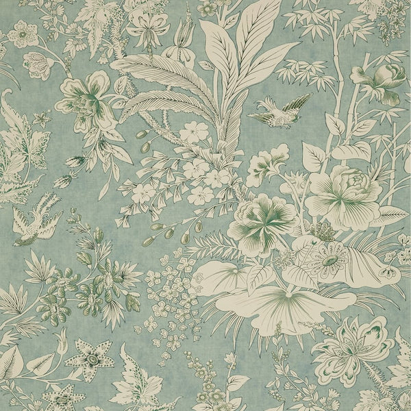 Rosalind Mist - Mist Wallcovering | Thibaut