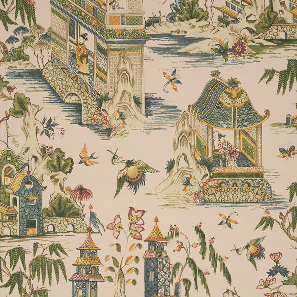 Grand Palace Blush - Blush Wallcovering | Thibaut