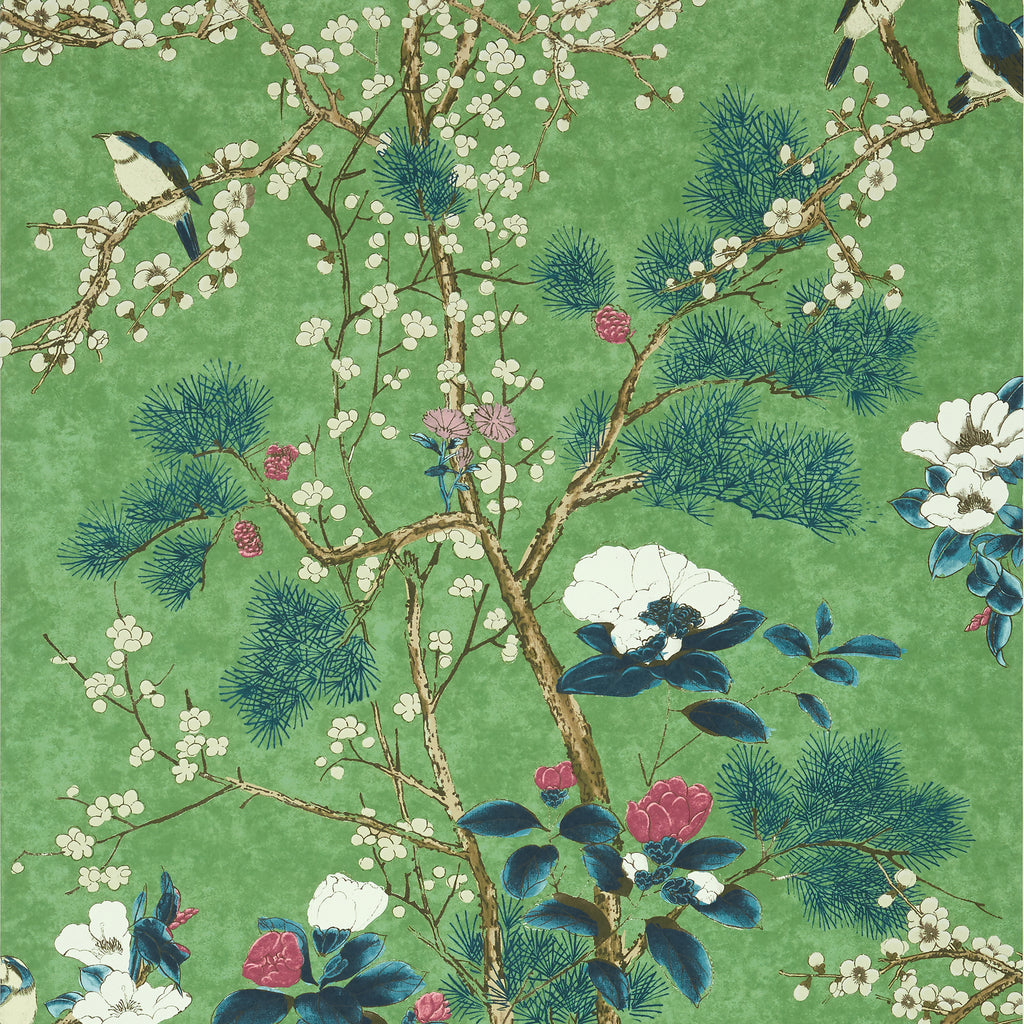 Katsura Emerald - Emerald Wallcovering | Thibaut