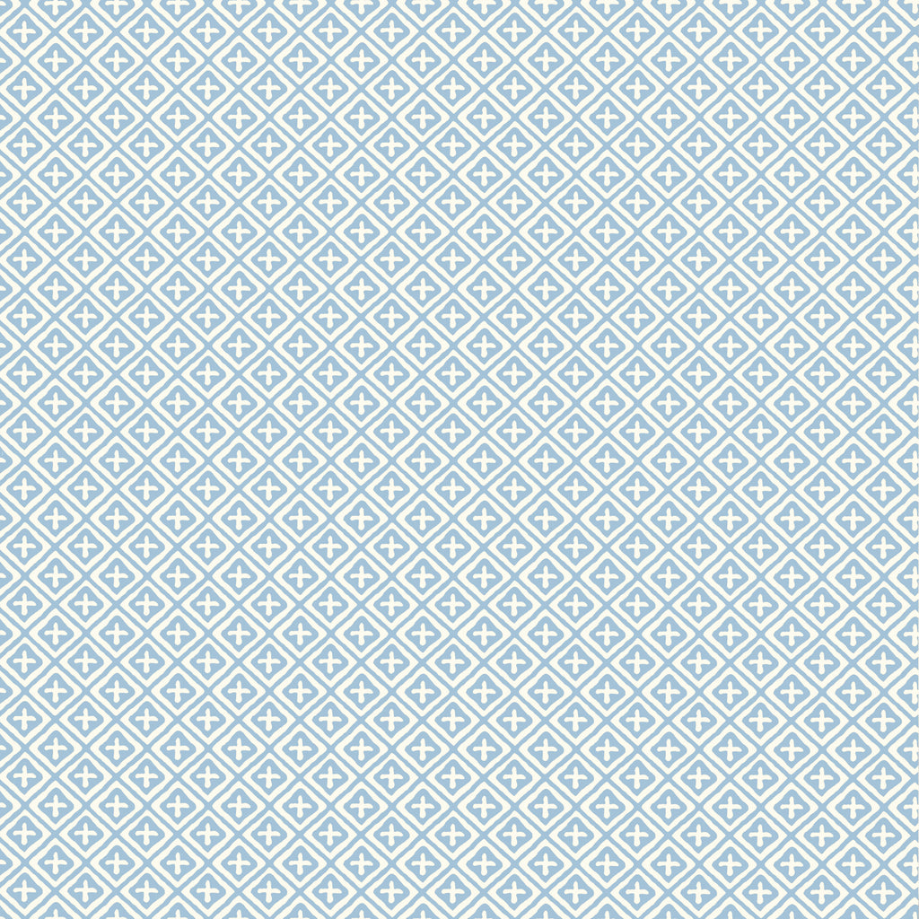 Holiday Trellis Blue - Blue Wallcovering | Thibaut