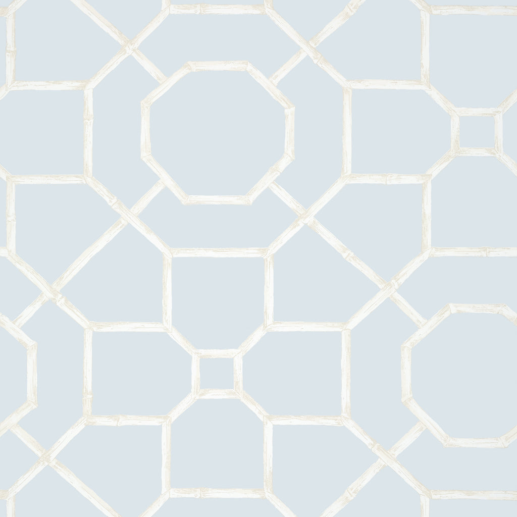 Arbor Spa Blue - Pale Blue Wallcovering | Thibaut