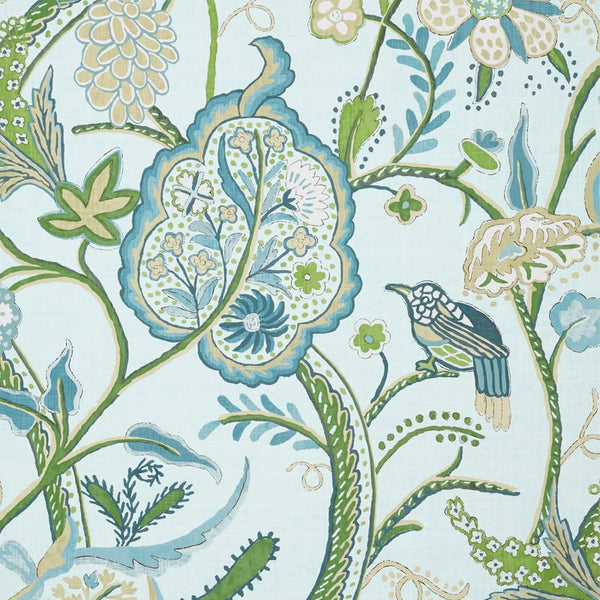Windsor Spa Blue - Spa Blue Wallcovering | Thibaut