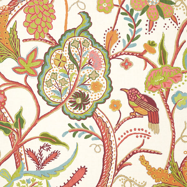 Windsor Cream and Red - Cream and Red Wallcovering | Thibaut
