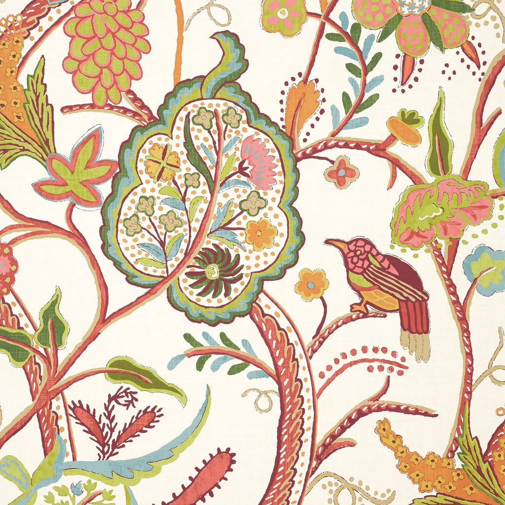 Windsor Cream and Red - Cream and Red Wallcovering | Thibaut