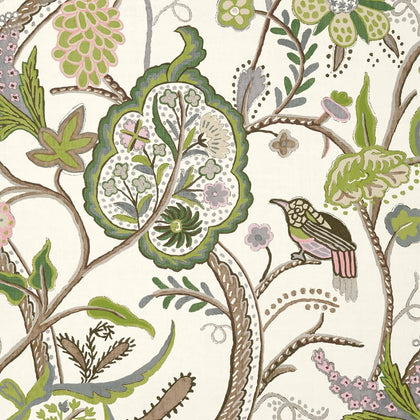Windsor Brown and Green - Brown and Green Wallcovering | Thibaut
