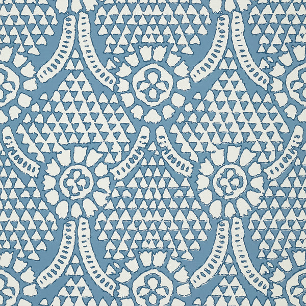Chamomile Blue and White - Blue and White Wallcovering | Thibaut