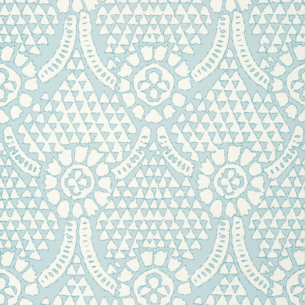 Chamomile Spa Blue - Spa Blue Wallcovering | Thibaut