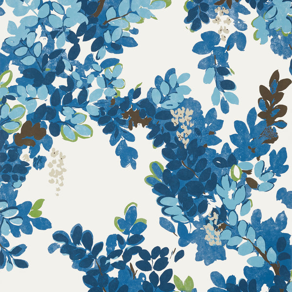 Central Park Blue and Green - Blue and Green Wallcovering | Thibaut