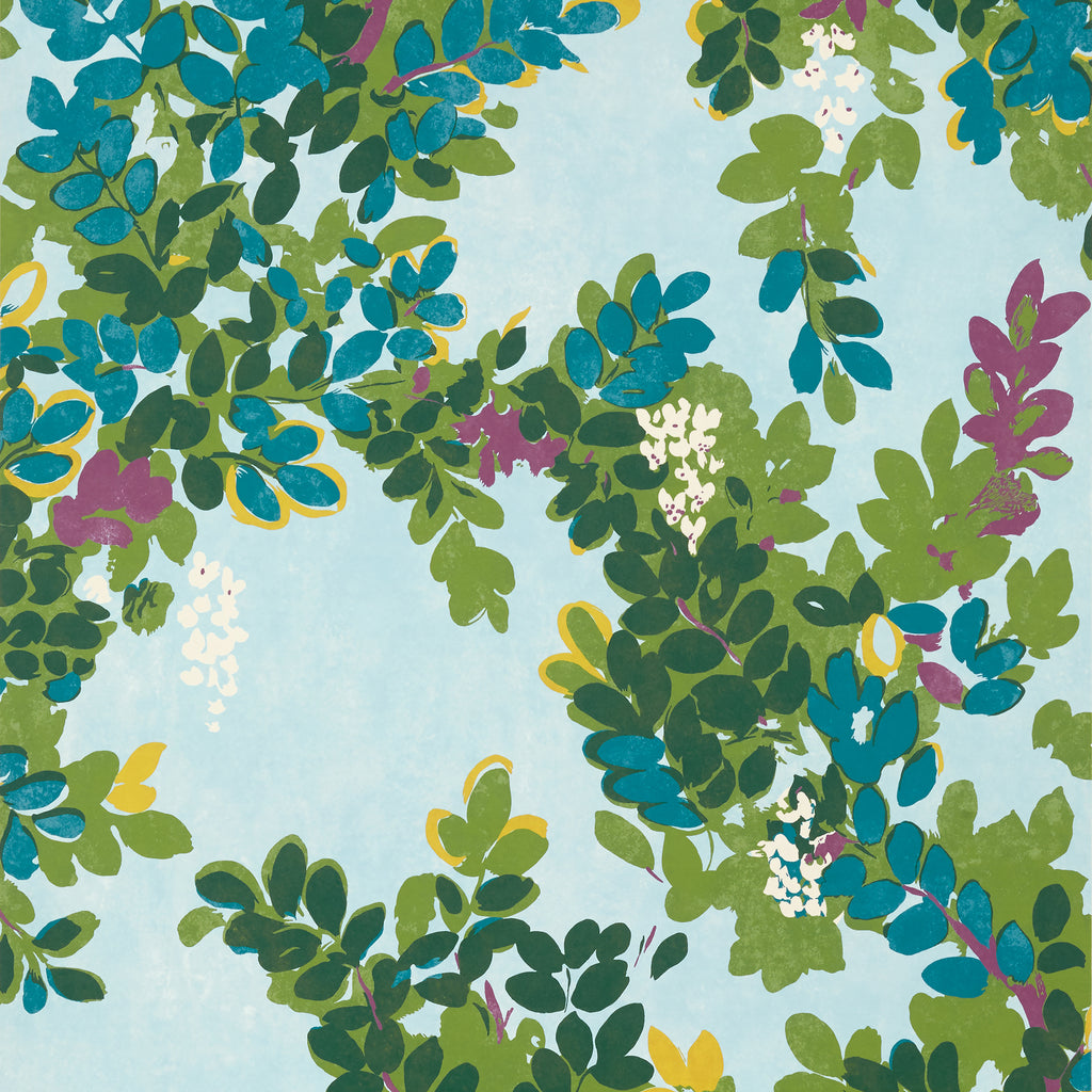 Central Park Sky Blue - Sky Blue Wallcovering | Thibaut