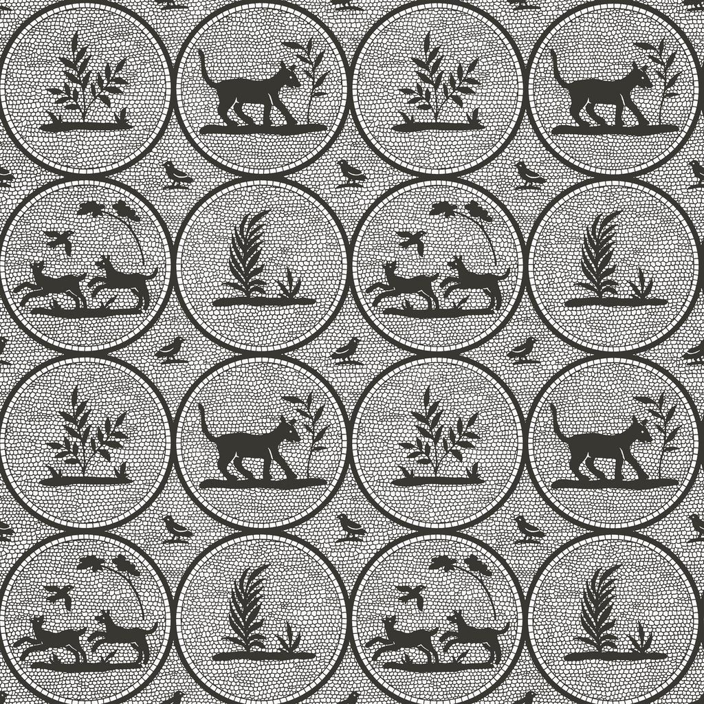 Dooley Black - Black Wallcovering | Thibaut