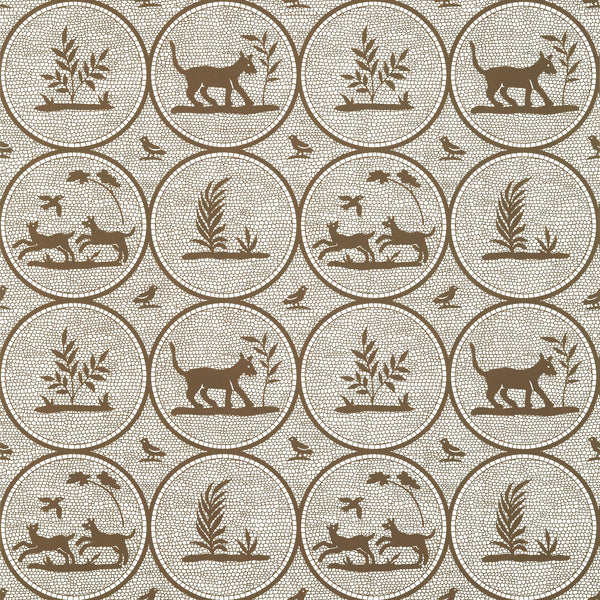 Dooley Brown - Brown Wallcovering | Thibaut