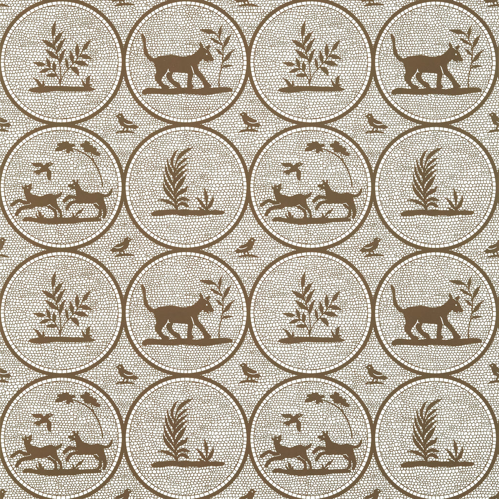 Dooley Brown - Brown Wallcovering | Thibaut