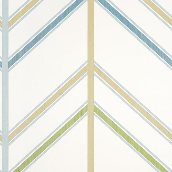 Ventura Beige and Spa Blue - Beige and Spa Blue Wallcovering | Thibaut