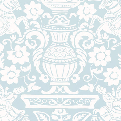 Galway Spa Blue - Spa Blue Wallcovering | Thibaut