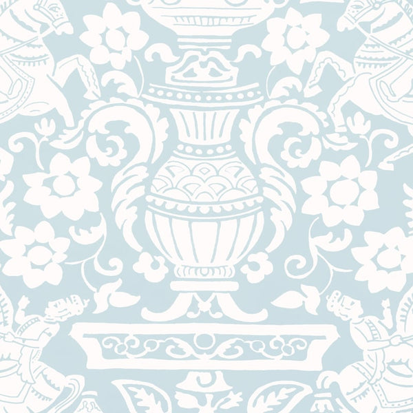 Galway Spa Blue - Spa Blue Wallcovering | Thibaut