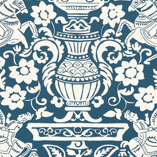 Galway Navy - Navy Wallcovering | Thibaut