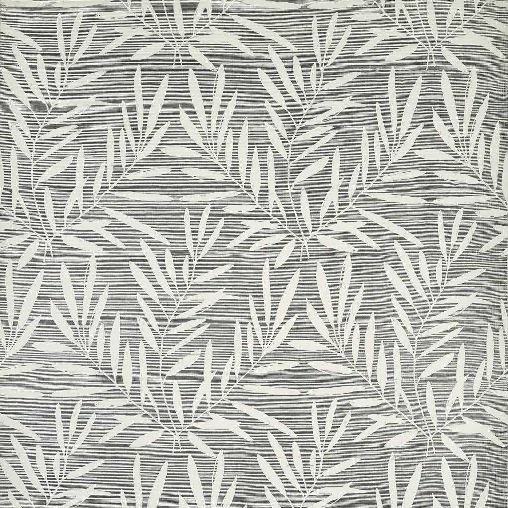 Summer Leaves Charcoal - Charcoal Wallcovering | Thibaut
