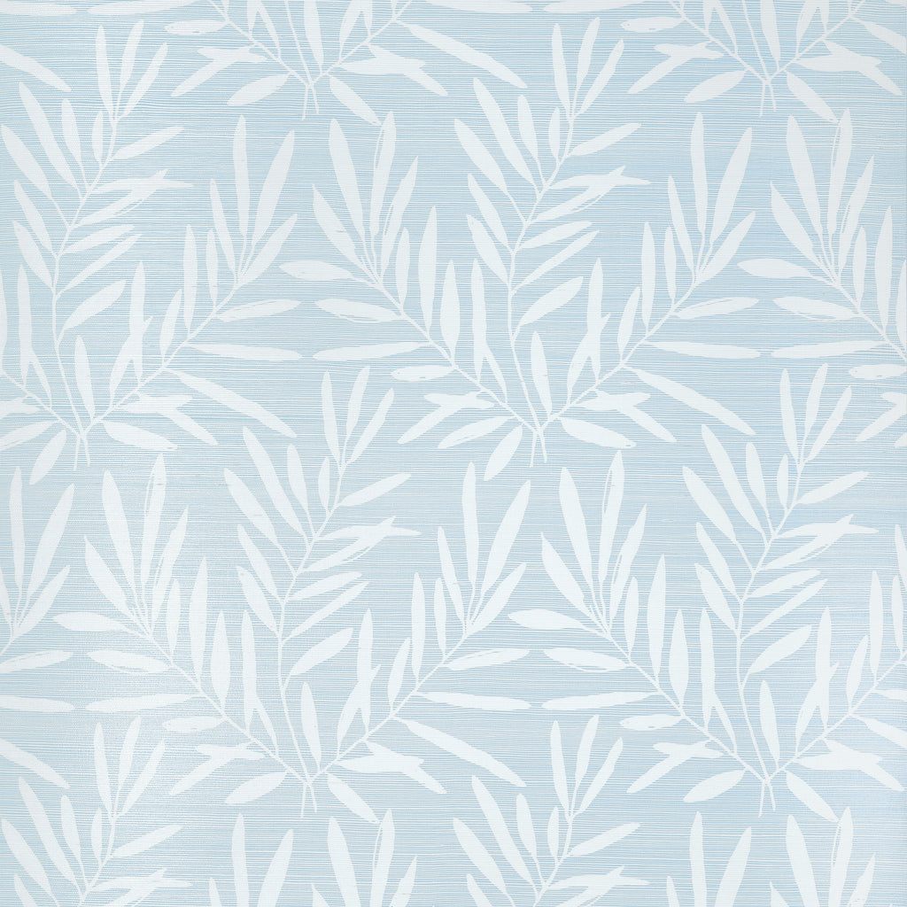 Summer Leaves Light Blue - Light Blue Wallcovering | Thibaut