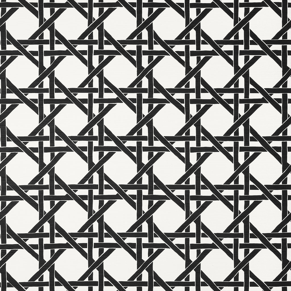 Canary Trellis Black - Black Wallcovering | Thibaut