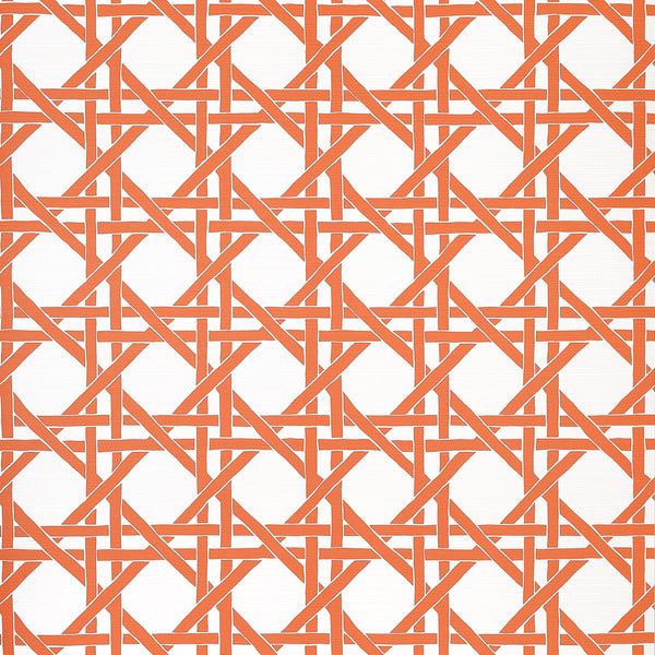 Canary Trellis Coral - Coral Wallcovering | Thibaut