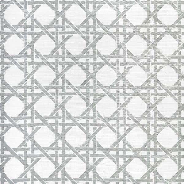 Canary Trellis Metallic Silver - Metallic Silver Wallcovering | Thibaut