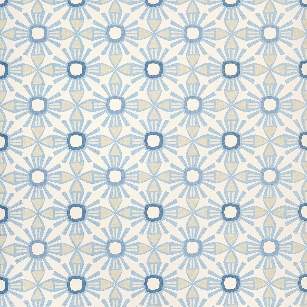 Kona Blue and Beige - Blue and Beige Wallcovering | Thibaut