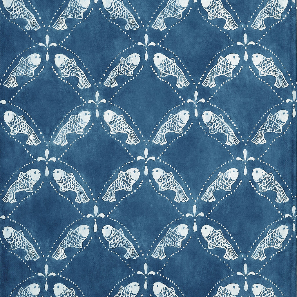 Santorini Navy - Navy Wallcovering | Thibaut