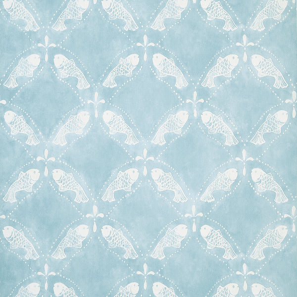 Santorini Light Blue - Light Blue Wallcovering | Thibaut