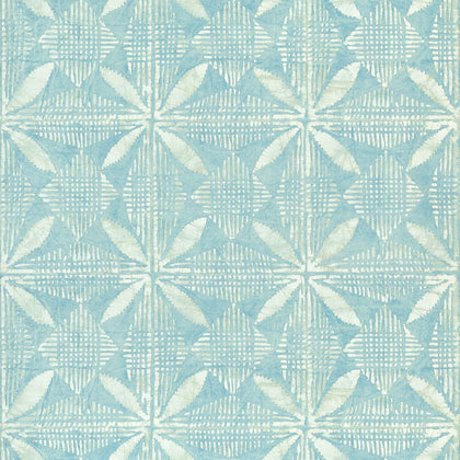 Tortuga Batik Turquoise - Turquoise Wallcovering | Thibaut