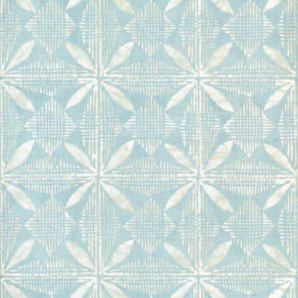 Tortuga Batik Light Blue - Light Blue Wallcovering | Thibaut