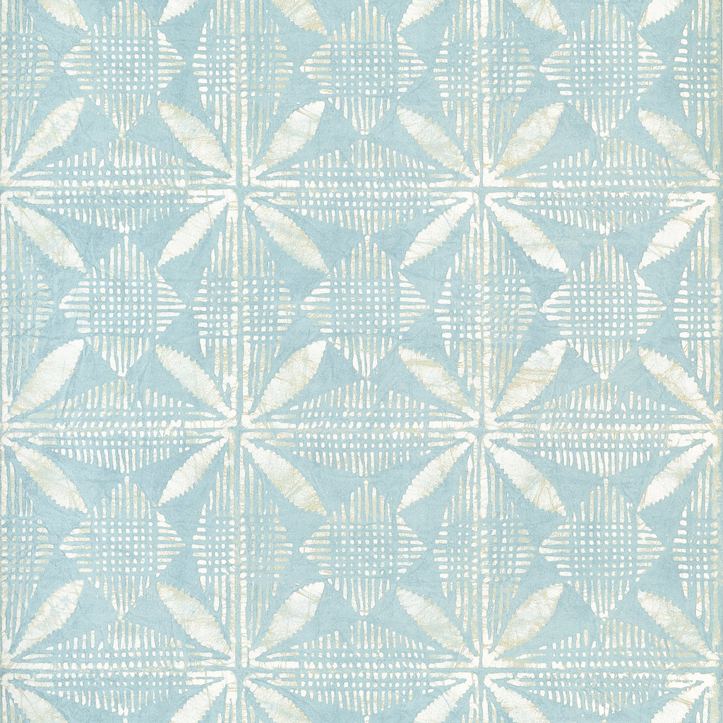 Tortuga Batik Light Blue - Light Blue Wallcovering | Thibaut