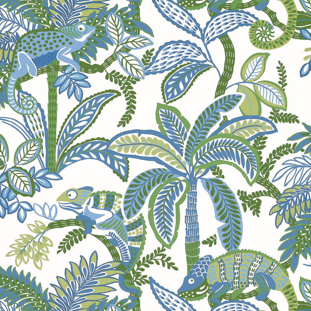 Iggy Blue and Green - Blue and Green Wallcovering | Thibaut