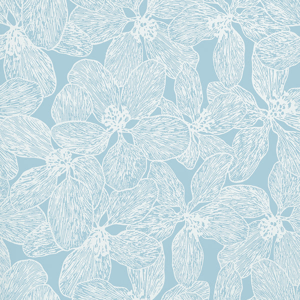 Island Orchid Light Blue - Light Blue Wallcovering | Thibaut