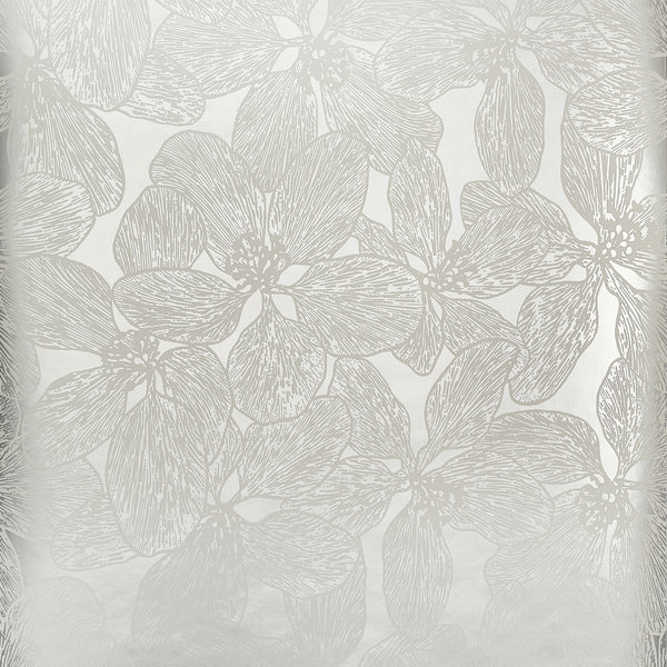 Island Orchid Metallic Silver - Metallic Silver Wallcovering | Thibaut