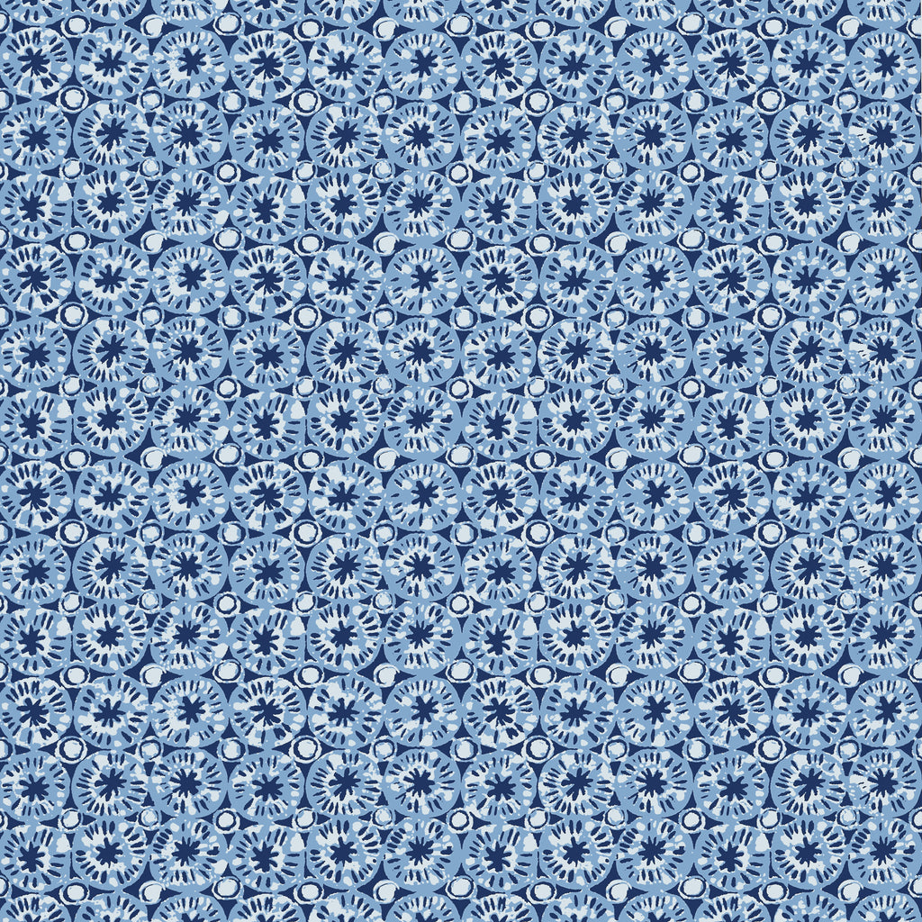 Sand Dollar Blue - Blue Wallcovering | Thibaut