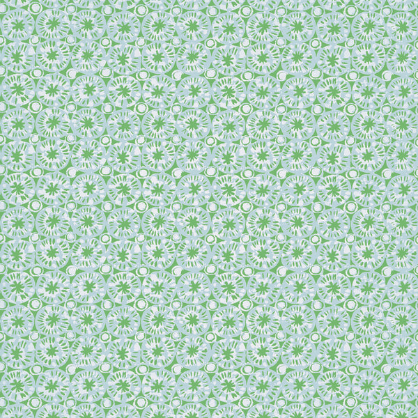 Sand Dollar Green and Blue - Green and Blue Wallcovering | Thibaut