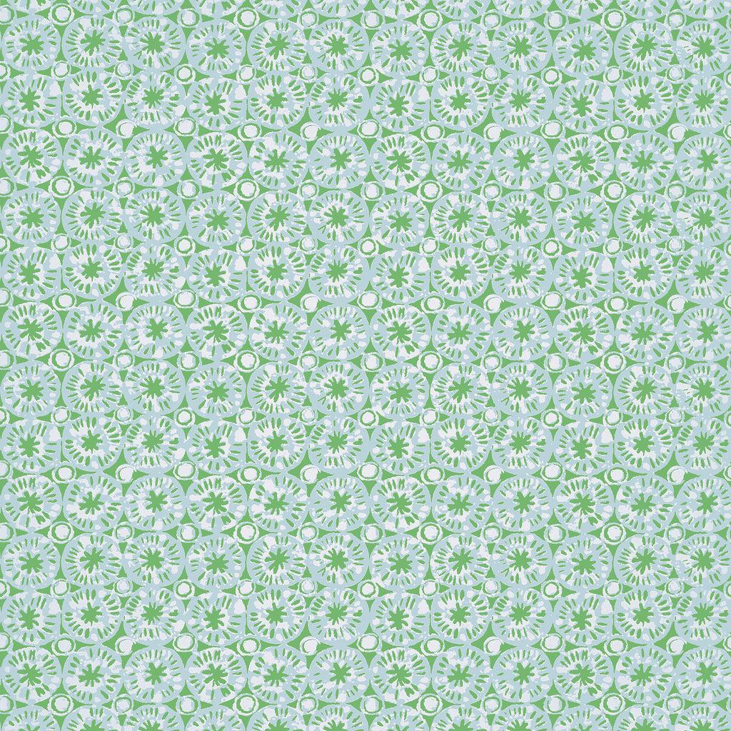 Sand Dollar Green and Blue - Green and Blue Wallcovering | Thibaut